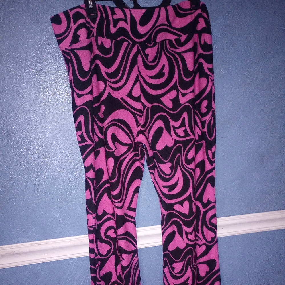 Pink and Black Swirl Pattern Pants